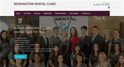Desktop Screenshot of beddingtondentalclinic.com