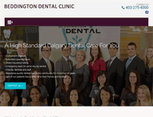 Tablet Screenshot of beddingtondentalclinic.com